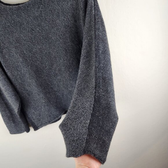 Mascielo Mangata Alpaca Soft Two-Tone Knit Batwing Sleeve Sweater one size - Picture 5 of 9